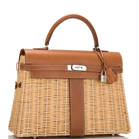 wicker Hermes bag